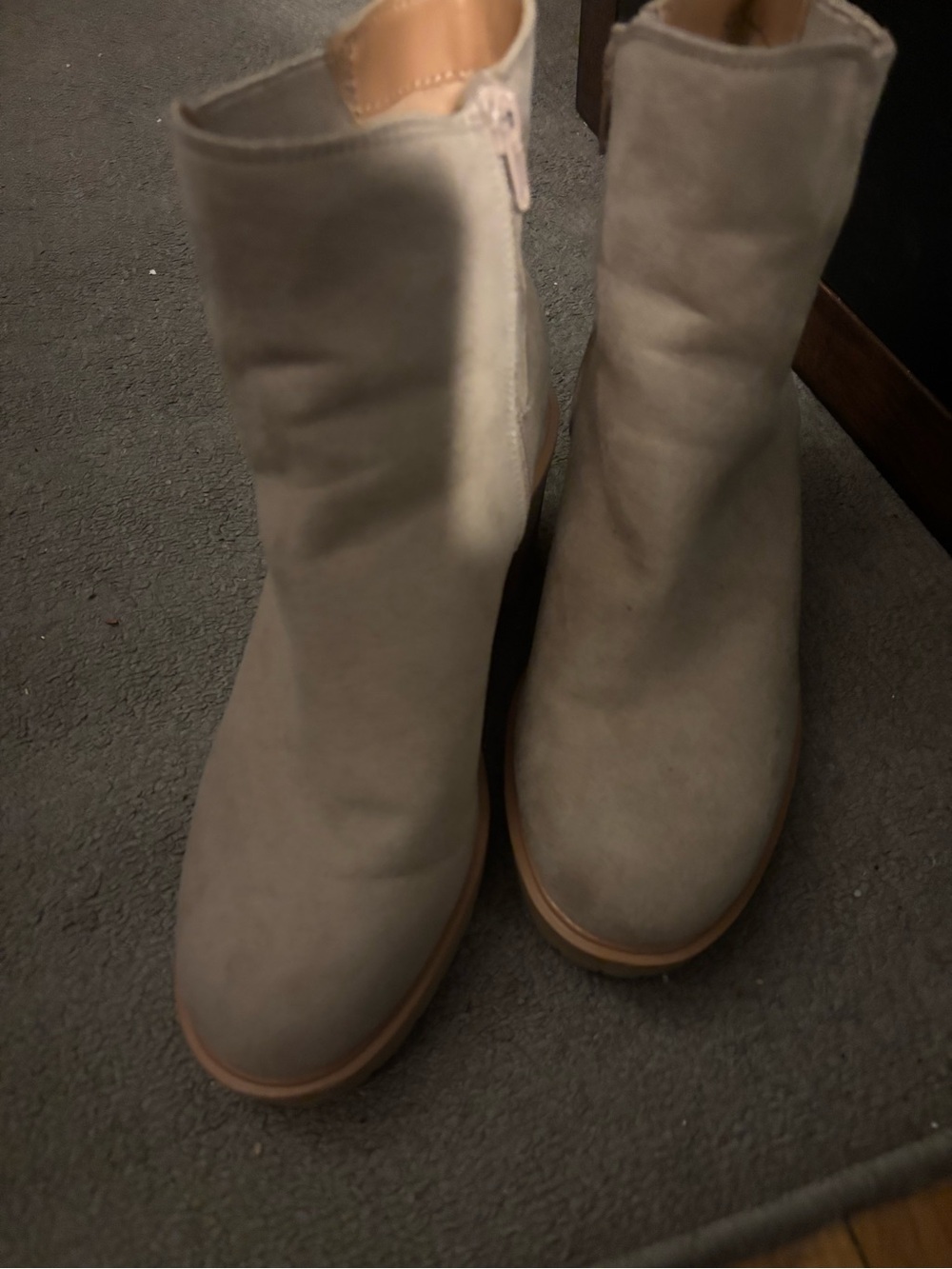 Target Taupe Suede Ankle Boots